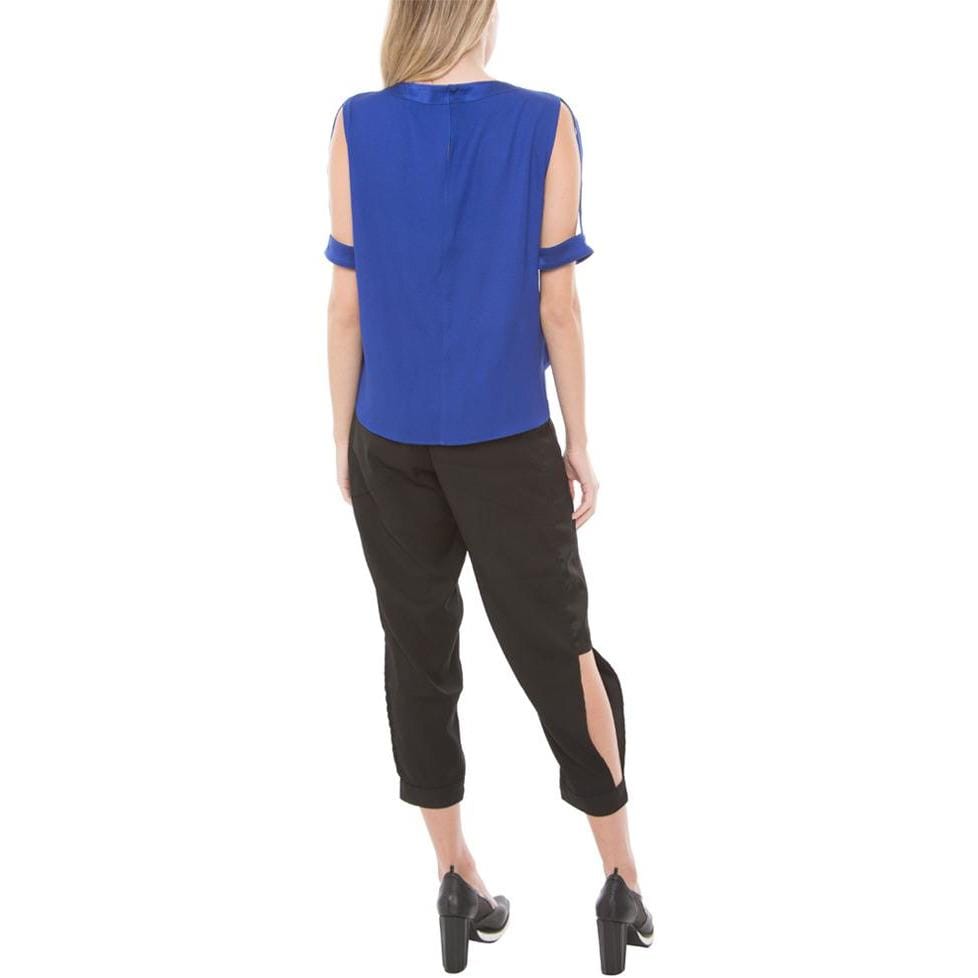 Blusa Azul Feminina Crepe UME