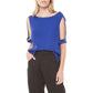 Blusa Azul Feminina Crepe UME