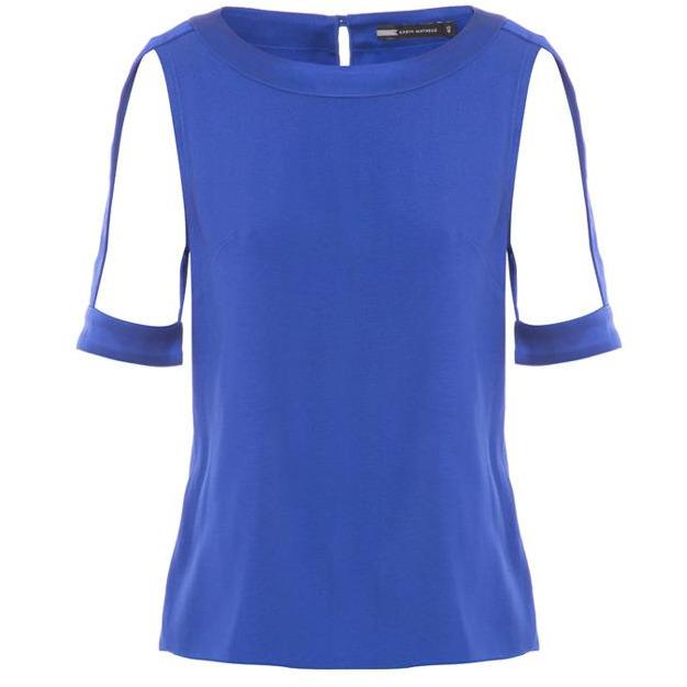 Blusa Azul Feminina Crepe UME