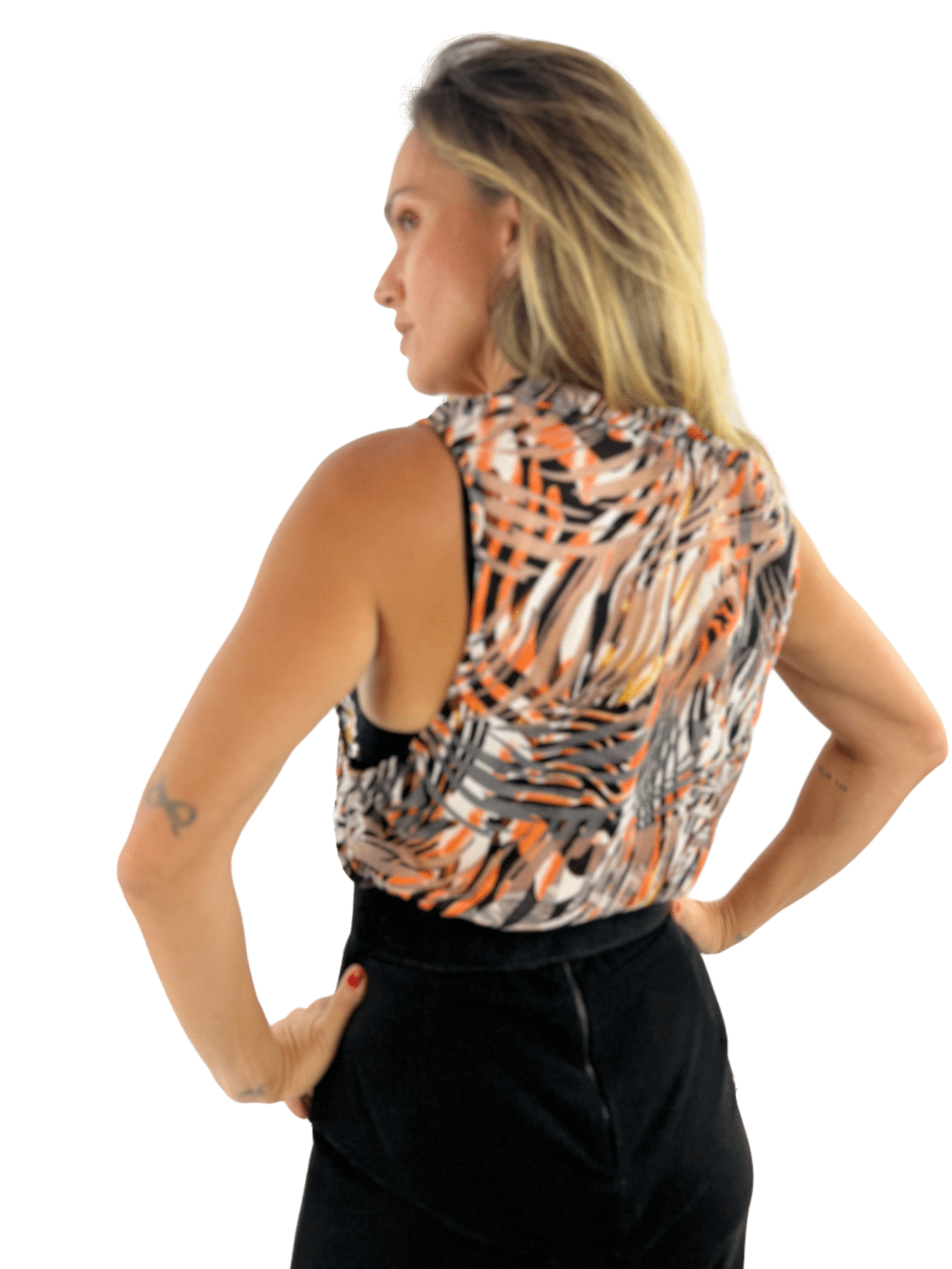 Blusa Regata Onça Abstrato TWIST