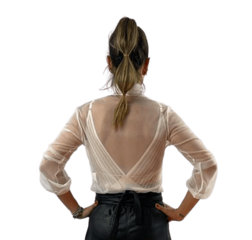 Blusa Segunda Pele Branca Skin Faux