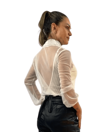 Blusa Segunda Pele Branca Skin Faux