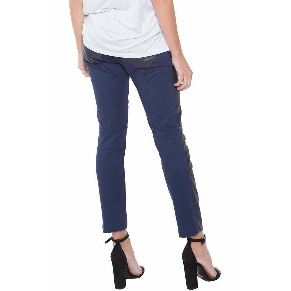 Calça Skinny Ecocouro Azul PÉROLA