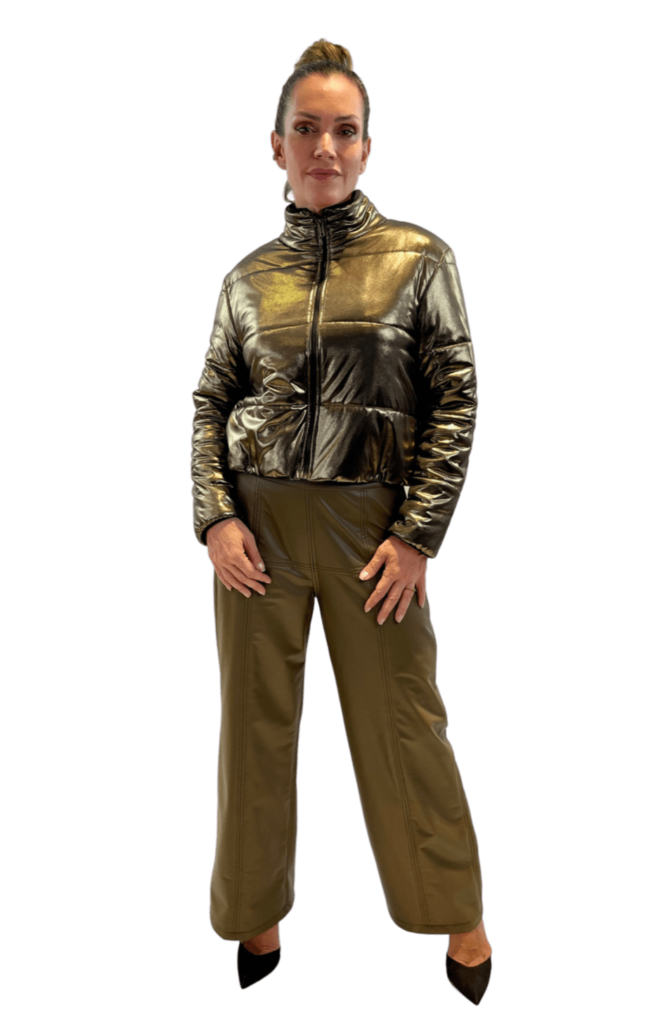 Jaqueta Metalizada Dourada PUFFER