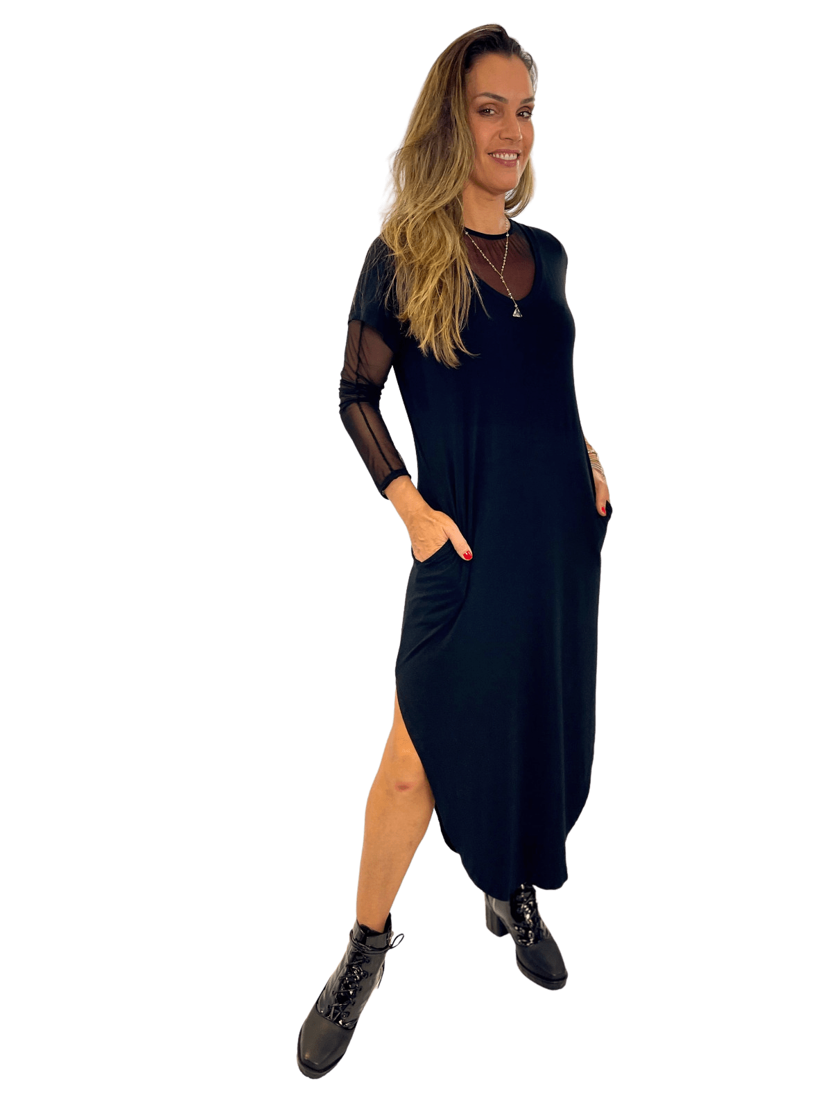 Vestido Confort Preto WOODS