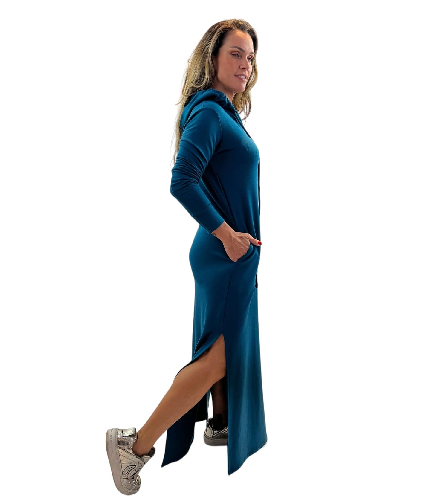 Vestido Longo Capuz Azul VERONA