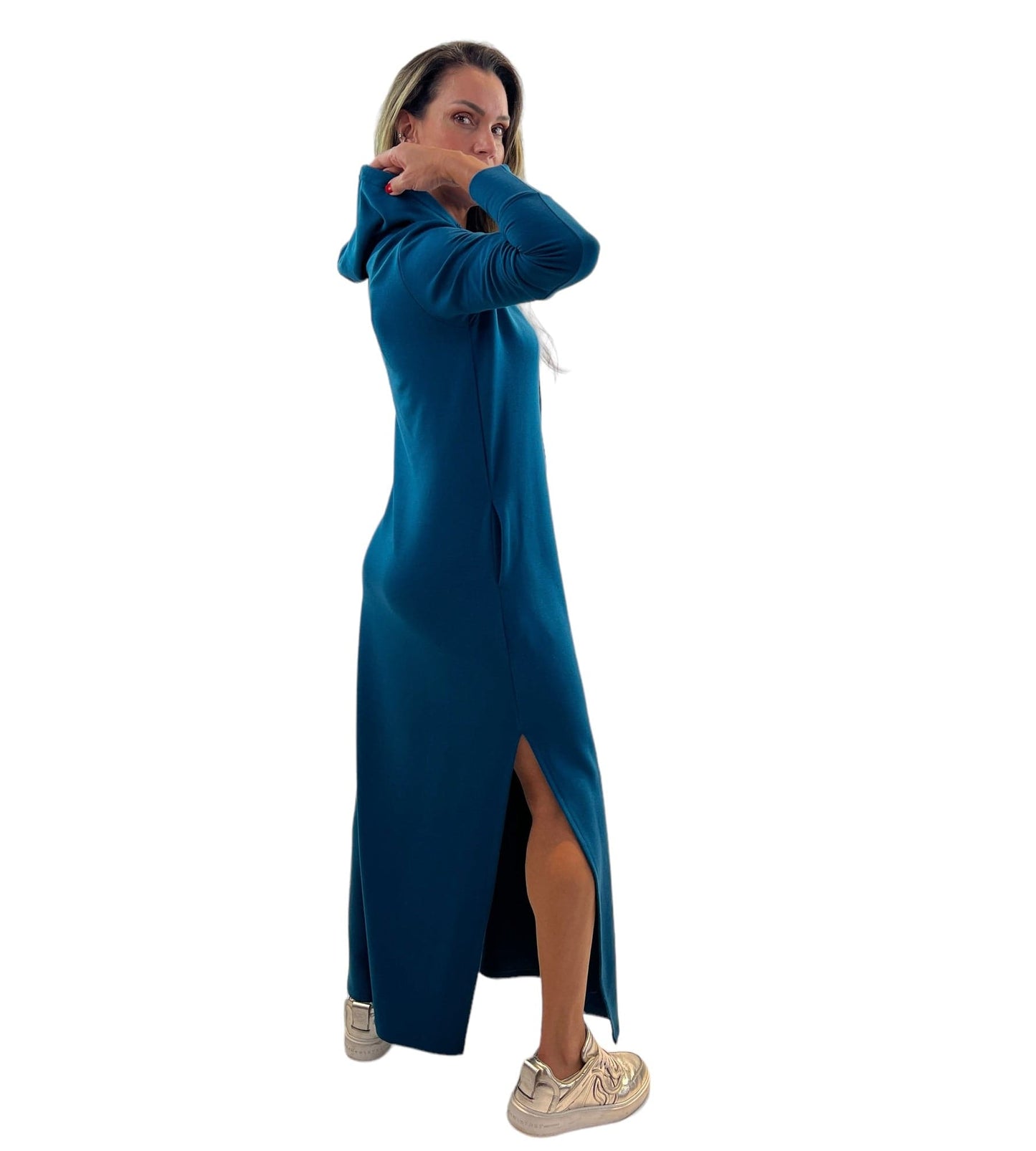 Vestido Longo Capuz Azul VERONA