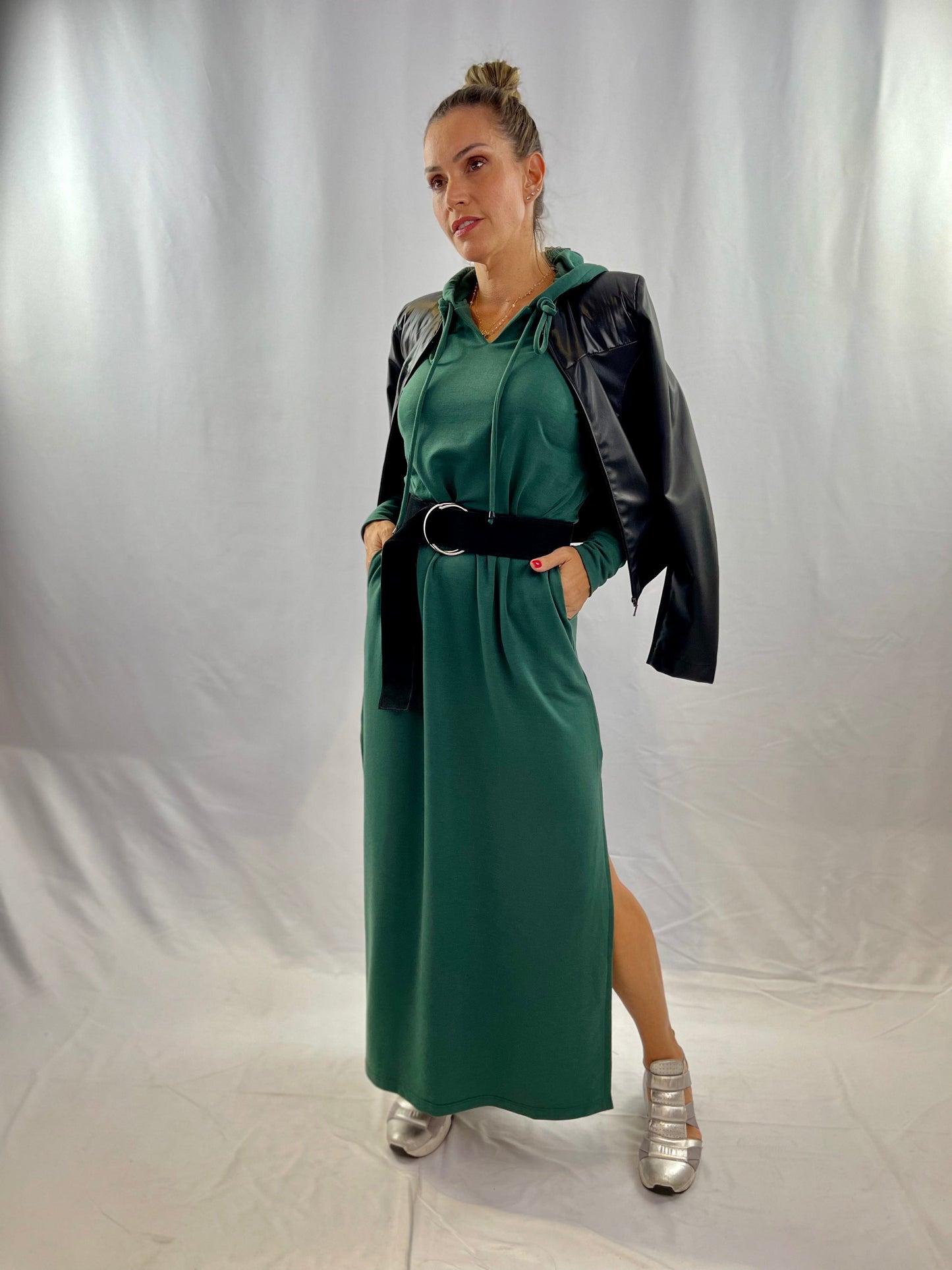 Vestido Longo Capuz Verde VERONA