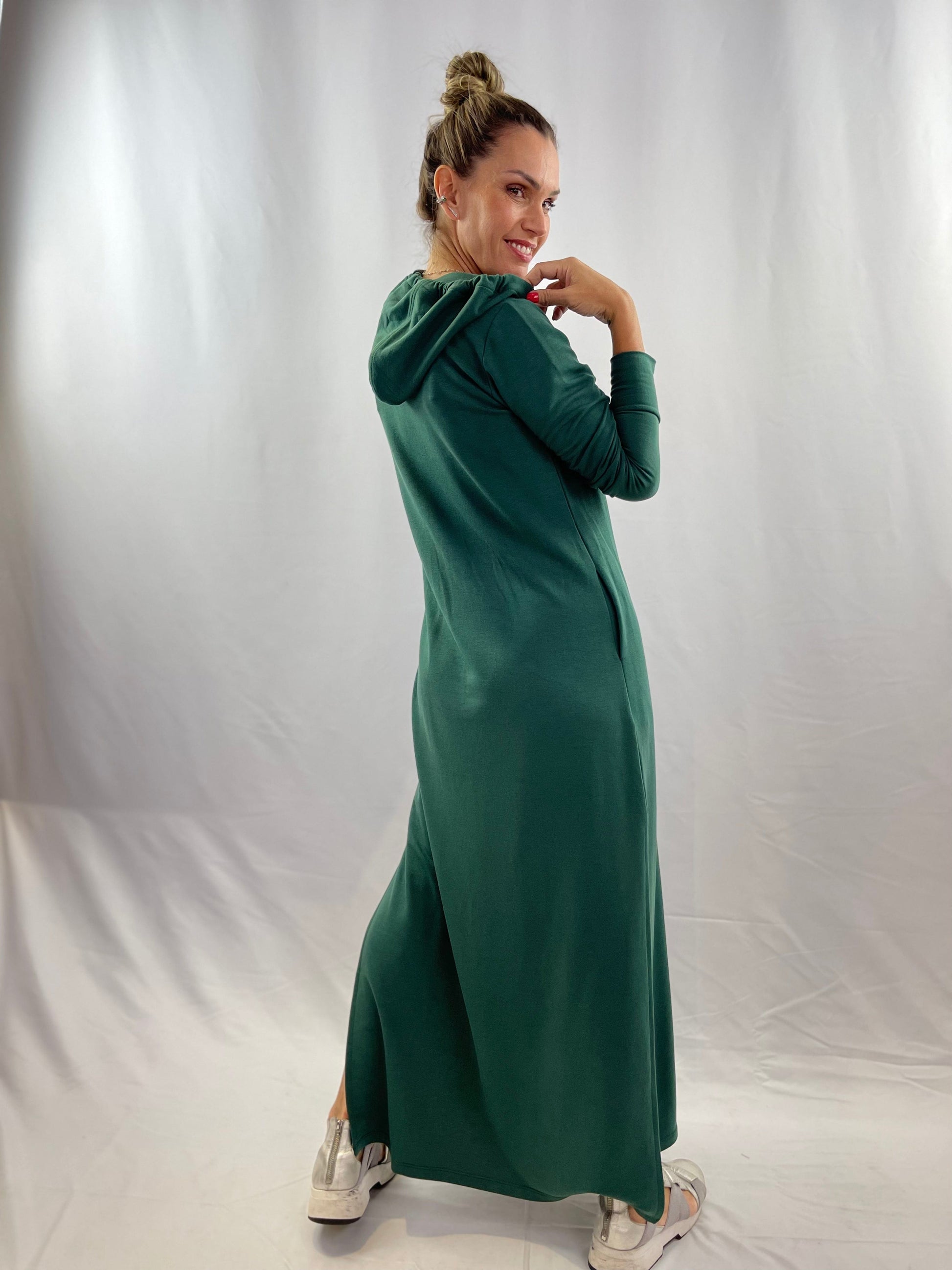 Vestido Longo Capuz Verde VERONA